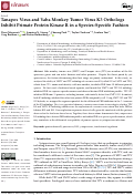 Cover page: Tanapox Virus and Yaba Monkey Tumor Virus K3 Orthologs Inhibit Primate Protein Kinase R in a Species-Specific Fashion