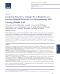 Cover page: Long-term Peripheral Neuropathy in Breast Cancer Patients Treated With Adjuvant Chemotherapy: NRG Oncology/NSABP B-30.