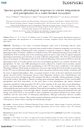 Cover page: Species-specific phenological responses to winter temperature and precipitation in a water-limited ecosystem