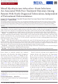 Cover page: Mixed Mycobacterium tuberculosis-Strain Infections Are Associated With Poor Treatment Outcomes Among Patients With Newly Diagnosed Tuberculosis, Independent of Pretreatment Heteroresistance.