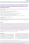 Cover page: Activity of genes with functions in human Williams-Beuren Syndrome are impacted by mobile element insertions in the gray wolf genome