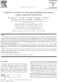 Cover page: Comparison of methods for measuring longitudinal brain change in cognitive impairment and dementia