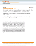 Cover page: Contrasting behaviour under pressure reveals the reasons for pyramidalization in tris(amido)uranium(III) and tris(arylthiolate) uranium(III) molecules