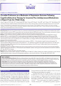 Cover page: Circadian Preference as a Moderator of Depression Outcome Following Cognitive Behavioral Therapy for Insomnia Plus Antidepressant Medications: A Report From the TRIAD Study.