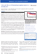 Cover page: Safety and efficacy of delaying lung transplant surgery to a morning start.