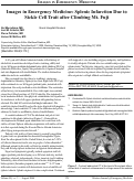 Cover page: Images in Emergency Medicine: Splenic Infarction Due to Sickle Cell Trait after Climbing Mt. Fuji