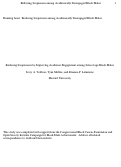 Cover page: Reducing Suspension among Academically Disengaged Black Males