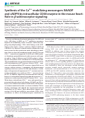 Cover page: Synthesis of the Ca2+-mobilizing messengers NAADP and cADPR by intracellular CD38 enzyme in the mouse heart: Role in β-adrenoceptor signaling