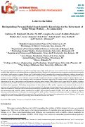 Cover page: Distinguishing personal belief from scientific knowledge for the betterment of killer whale welfare – a commentary