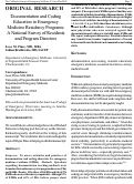 Cover page: Documentation and Coding Education in Emergency Medicine Residency Programs: A National Survey of Residents and Program Directors