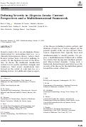 Cover page: Defining Severity in Alopecia Areata: Current Perspectives and a Multidimensional Framework