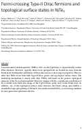 Cover page: Fermi-crossing Type-II Dirac fermions and topological surface states in NiTe2