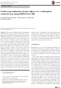 Cover page: Trends of precipitation extreme indices over a subtropical semi-arid area using PERSIANN-CDR