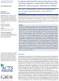 Cover page: A system-wide health sciences faculty mentor training program is associated with improved effective mentoring and institutional climate