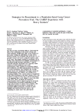 Cover page: Strategies for recruitment to a population-based lung cancer prevention trial: the CARET experience with heavy smokers. Beta-Carotene and Retinol Efficacy Trial.