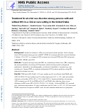 Cover page: Treatment for alcohol use disorder among persons with and without HIV in a clinical care setting in the United States