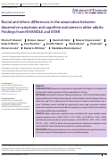 Cover page: Racial and ethnic differences in the association between depressive symptoms and cognitive outcomes in older adults: Findings from KHANDLE and STAR