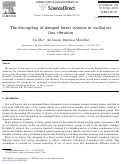 Cover page: The decoupling of damped linear systems in oscillatory free vibration