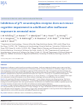 Cover page: Inhibition of p75 neurotrophin receptor does not rescue cognitive impairment in adulthood after isoflurane exposure in neonatal mice