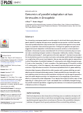 Cover page: Genomics of parallel adaptation at two timescales in Drosophila