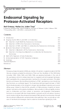 Cover page: Chapter Twenty-Two Endosomal Signaling by Protease-Activated Receptors