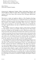 Cover page: Connecticut’s Indigenous Peoples: What Archaeology, History and Oral Traditions Teach Us about Their Communities and Cultures. By Lucianne Lavin.