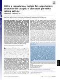 Cover page: JUM is a computational method for comprehensive annotation-free analysis of alternative pre-mRNA splicing patterns