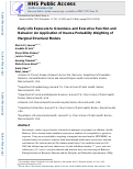 Cover page: Early life exposure to greenness and executive function and behavior: An application of inverse probability weighting of marginal structural models.