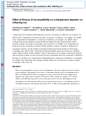 Cover page: Effect of Rhesus D incompatibility on schizophrenia depends on offspring sex.