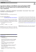 Cover page: Correction to: Barriers to Oral HIV Pre-exposure Prophylaxis (PrEP) Adherence Among Pregnant and Post-partum Women from Cape Town, South Africa