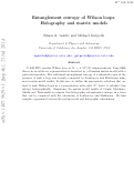 Cover page: Entanglement entropy of Wilson loops: Holography and matrix models