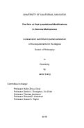 Cover page: The Role of Post-translation Modifications in Genome Maintenance