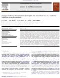 Cover page: Ecological effects of experimental drought and prescribed fire in a southern California coastal grassland