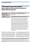 Cover page: A systematic review and Bayesian meta-analysis of the acoustic features of infant-directed speech