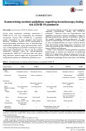 Cover page: Summarizing societal guidelines regarding bronchoscopy during the COVID‐19 pandemic