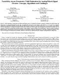 Cover page: Variability-Aware Parametric Yield Estimation for Analog/Mixed-Signal Circuits: Concepts, Algorithms, and Challenges