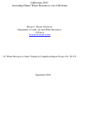 Cover page: California-2100: Assessing Future Water Resources over California