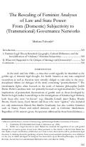 Cover page: The Rescaling of Feminist Analyses of Law and State Power: From (Domestic) Subjectivity to (Transnational) Governance Networks