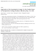 Cover page: Application of the Hyperspectral Imager for the Coastal Ocean to Phytoplankton Ecology Studies in Monterey Bay, CA, USA