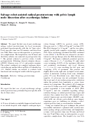 Cover page: Salvage robot-assisted radical prostatectomy with pelvic lymph node dissection after cryotherapy failure