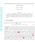 Cover page: The Hochschild-Serre property for some p-adic analytic group actions