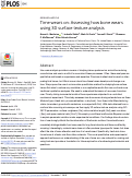 Cover page: Time wears on: Assessing how bone wears using 3D surface texture analysis