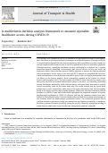 Cover page: A multicriteria decision analysis framework to measure equitable healthcare access during COVID-19