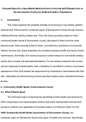 Cover page: Potential Need for a New Mobile Medical Clinic to Provide ACE-Related Care to the Sacramento County for At-Risk Pediatric Populations