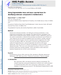 Cover page: Using fragmentation trees and mass spectral trees for identifying unknown compounds in metabolomics