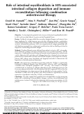 Cover page: Role of Intestinal Myofibroblasts in HIV-Associated Intestinal Collagen Deposition and Immune Reconstitution following Combination Antiretroviral Therapy