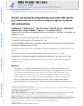 Cover page: Positive and general psychopathology associated with specific gray matter reductions in inferior temporal regions in patients with schizophrenia.