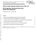 Cover page: The IceCube Neutrino Observatory Part VI: Ice Properties, Reconstruction and Future Developments