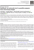 Cover page: SynQuant: an automatic tool to quantify synapses from microscopy images