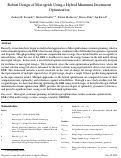 Cover page: Robust design of microgrids using a hybrid minimum investment optimization